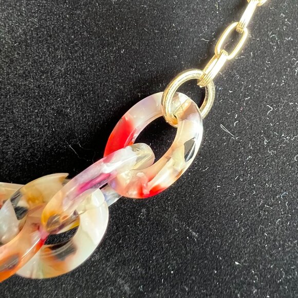 LOFT Multi-Colored Tortoiseshell Statement Necklace - Picture 2 of 5